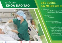 Chiêu sinh Khóa đào tạo “Điều dưỡng Gây mê hồi sức – K7”