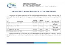 Lịch khai giảng các khóa đào tạo liên tục tháng 5 năm 2020
