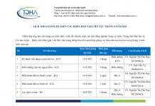 Lịch khai giảng các khóa đào tạo liên tục tháng 4 năm 2021