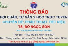 Hội chẩn, tư vấn y học trực tuyến. Chuyên đề: Phẫu thuật Tiết niệu