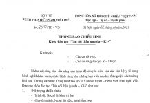 Chiêu sinh khóa đào tạo “Tán sỏi thận qua da – K14”