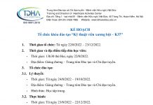 Kế hoạch tổ chức khóa đào tạo Kỹ thuật viên xương bột – K37