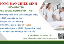 Chiêu sinh khóa đào tạo “Điều dưỡng ngoại khoa – K42”