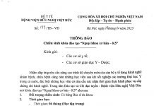 Chiêu sinh khóa đào tạo Ngoại khoa cơ bản – K5