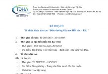 Kế hoạch tổ chức khóa đào tạo Điều dưỡng Gây mê Hồi sức – K11