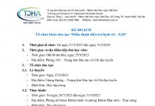 Kế hoạch tổ chức khóa đào tạo Phẫu thuật điều trị bệnh trĩ – K28