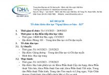 Kế hoạch tổ chức khóa đào tạo Ngoại khoa cơ bản – K5