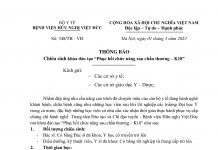 Chiêu sinh khóa đào tạo Phục hồi chức năng sau chấn thương – K18