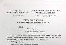 Chiêu sinh các khóa đào tạo “Phẫu thuật nội soi khớp cơ bản – K1”, “Phục hồi chức năng sau chấn thương – K20” và “Kỹ thuật viên xương bột – K39”