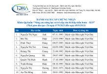 Danh sách cấp chứng nhận khóa tập huấn “Nâng cao năng lực xử trí cấp cứu hô hấp tuần hoàn – K15”