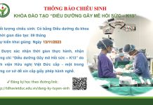 Chiêu sinh khóa đào tạo “Điều dưỡng Gây mê Hồi sức – K13”