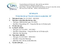 Kế hoạch tổ chức khóa đào tạo Theo dõi và chăm sóc sau ghép thận – K8