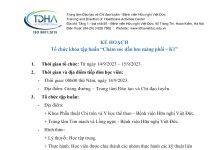 Kế hoạch tổ chức khóa tập huấn Chăm sóc dẫn lưu màng phổi – K1