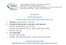 Kế hoạch tổ chức khóa tập huấn “Chăm sóc, điều trị bệnh nhân ung thư đại trực tràng – K1”