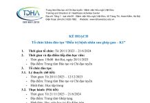 Kế hoạch tổ chức khóa đào tạo “Điều trị bệnh nhân sau ghép gan – K1”