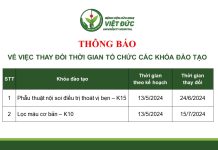 Thông báo thay đổi thời gian tổ chức các khóa đào tạo Phẫu thuật điều trị thoát vị bẹn – K15 và Lọc máu cơ bản – K10