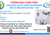 Thông báo chiêu sinh khoá đào tạo kỹ thuật chuyên môn “Điều dưỡng ngoại khoa – K48”