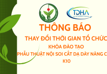 Thông báo thay đổi thời gian tổ chức khóa đào tạo Phẫu thuật nội soi cắt dạ dày nâng cao – K10