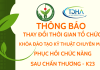 Thông báo thay đổi thời gian tổ chức khóa đào tạo kỹ thuật chuyên môn Phục hồi chức năng sau chấn thương – K23