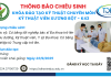 Thông báo chiêu sinh khoá đào tạo kỹ thuật chuyên môn “Kỹ thuật viên xương bột – K43”