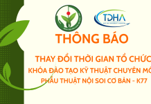 Thông báo thay đổi thời gian tổ chức khóa đào tạo kỹ thuật chuyên môn Phẫu thuật nội soi cơ bản – K77